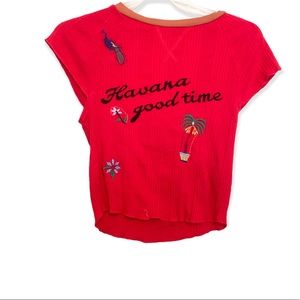 Free People Crop Top Havana Good Time